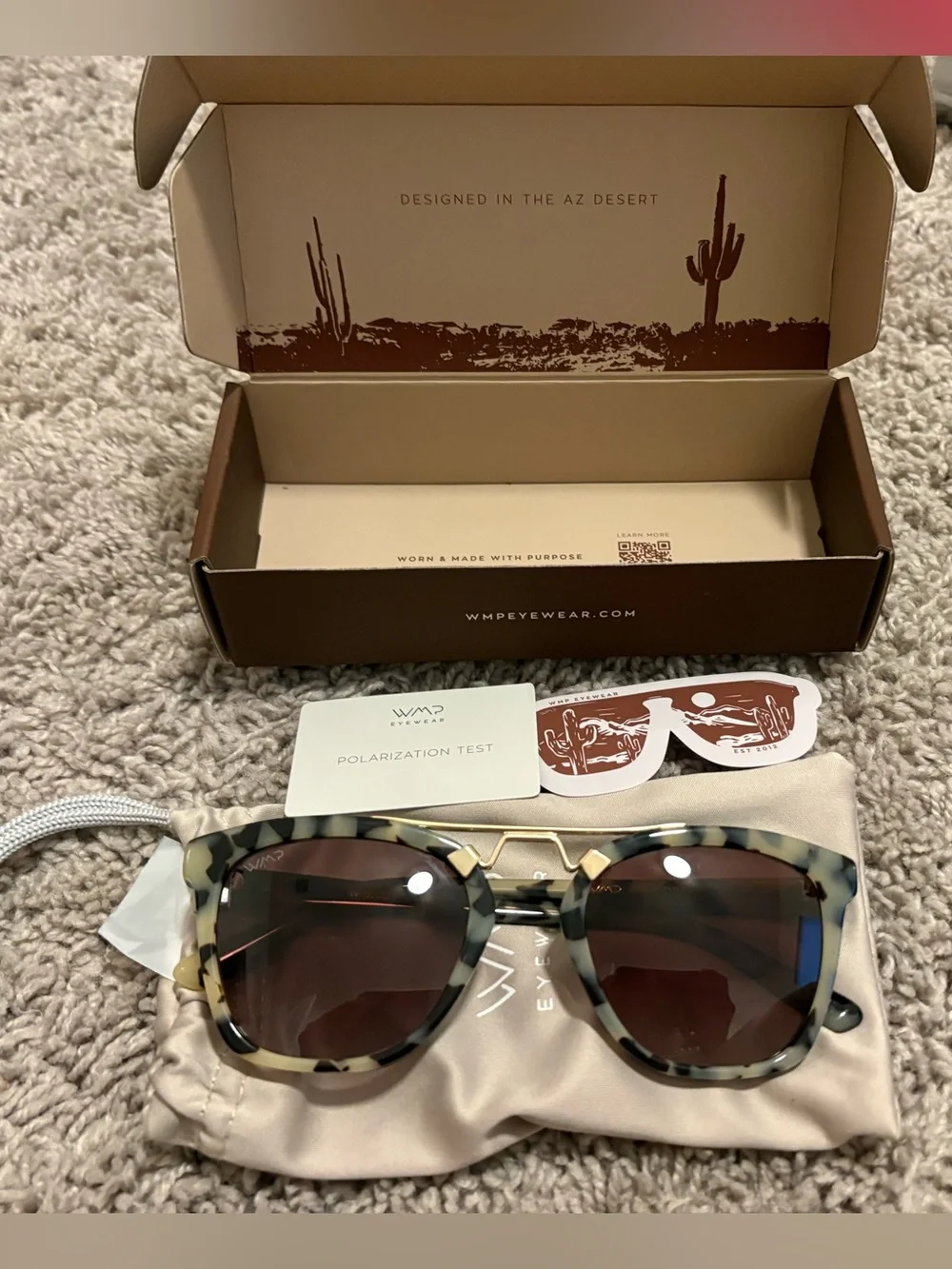 WMP Eyewear Tortoise Sunglasses with Brown Lenses